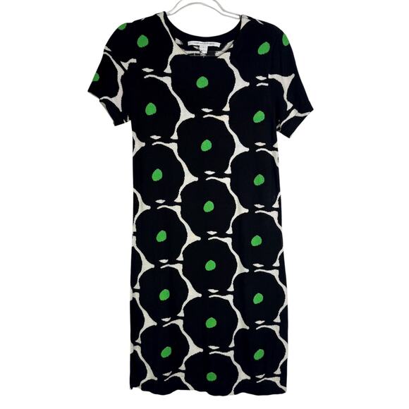 Diane von Furstenberg Chioma Intarsia Knit Dress Size Small Retro Floral Printed - Picture 2 of 16